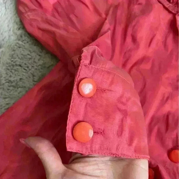 Beautiful Coral Long Sleeve Blouse - Picture 8 of 10